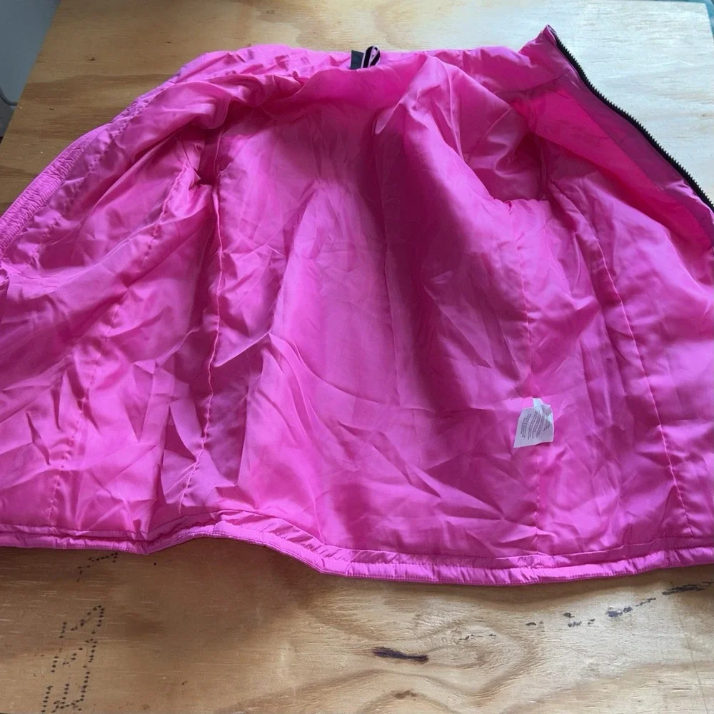 Under Armour Girls Large 14-16 Pink Puffer Jacket Full Zip Coat